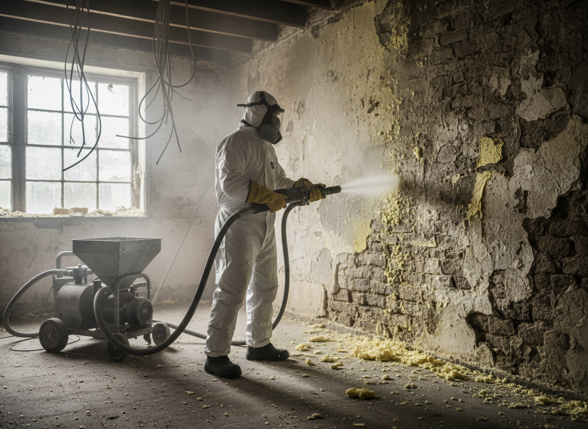 dry ice blasting spray foam removal in Weston Super Mare