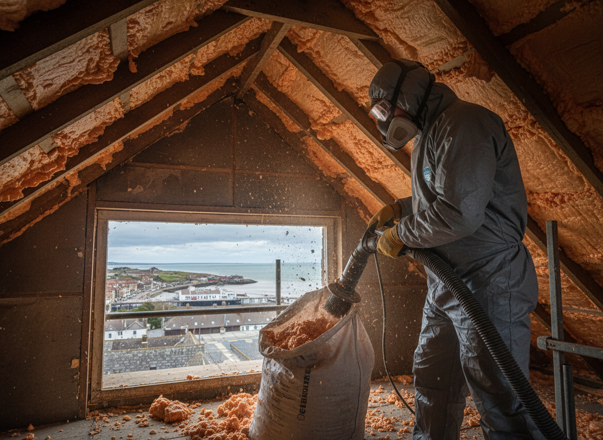 roof spray foam removal in Weston Super Mare